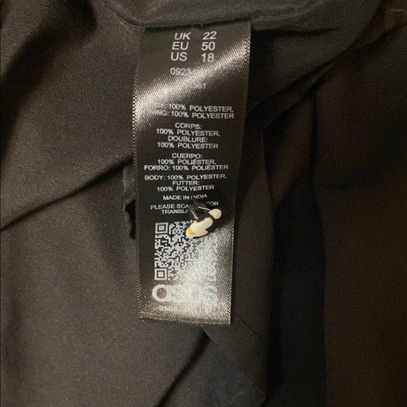 Black & White Style Daisy floral ASOS  Cinch  Top Size 18 Long Sleeve Dress - Picture 9 of 9